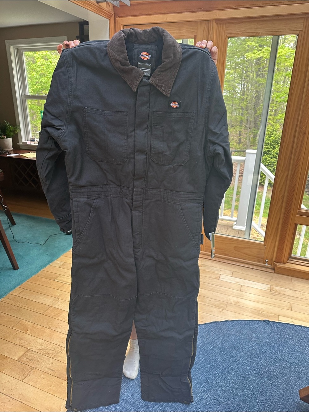 Dickies Men's Black Sand Duck Insulated Coveralls